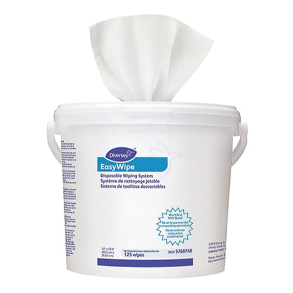 Diversey Disposable Wipes, 12-1/2" x 10-5/8", 6 Pack, 120 Sheets/ Pack - 5768748