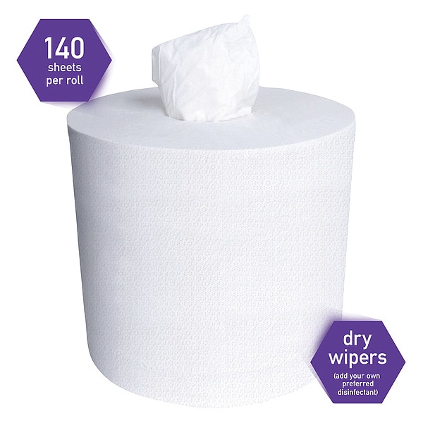 Kimberly-Clark Professional Dry Wipe Roll, White, Hydroknit, 12 in. x 6 in.,  - 6471