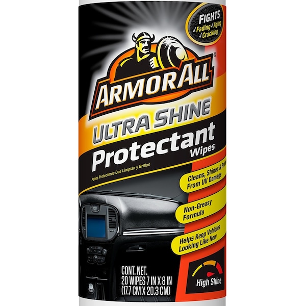 Armor All Armor All Ultra Shine Plastic/Rubber/Vinyl Protectant Wipes 20 ct - 10945