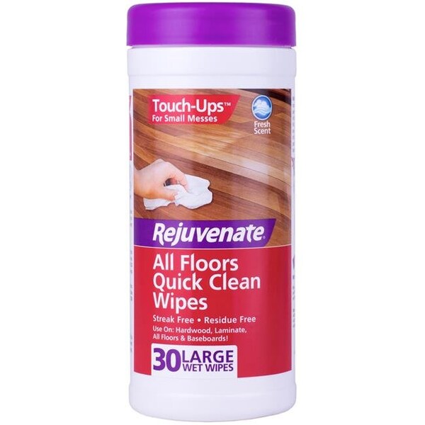 Rejuvenate Rejuvenate 1006310 8 x 7 in. Plant-Based Pulp Floor & Furniture Cleaning Wipes - Pack of 30 - 1006310