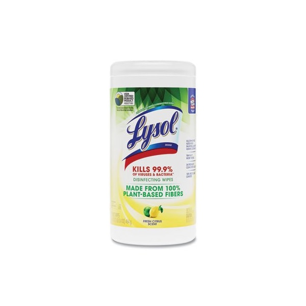 Lysol Disinfecting Wipes II Fresh Citrus, 7 x 7.25, 6PK - 49128CT