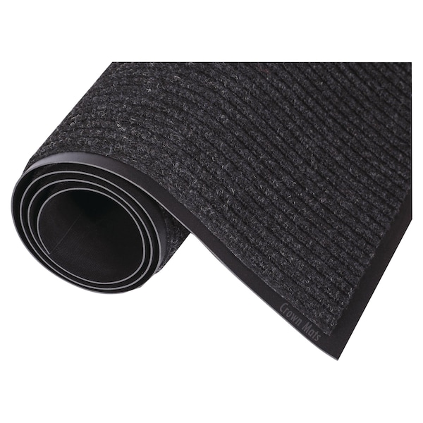 Crown Matting Technologies Needle-Rib Wiper/Scraper Mat, Polypropylene, 36 x 120, Charcoal - NR 0310CH