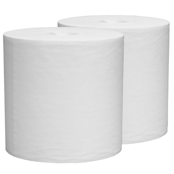 Kimberly-Clark Professional Power Clean L40 Extra Absorbent Towels, Center-Pull, White, 200 Sheets x 2 Rolls. 400 Sheets/Case - 05796
