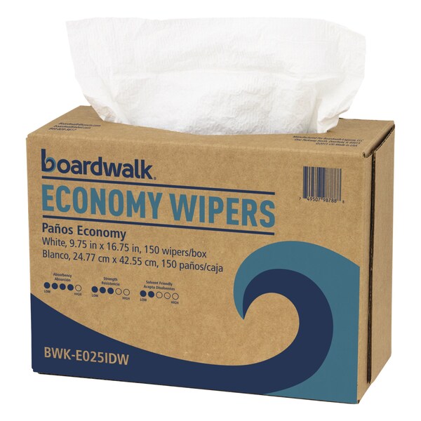 Boardwalk Scrim Wipers, 4-Ply, White, 9 3/4 x 16 3/4, PK900 - BWKE025IDW