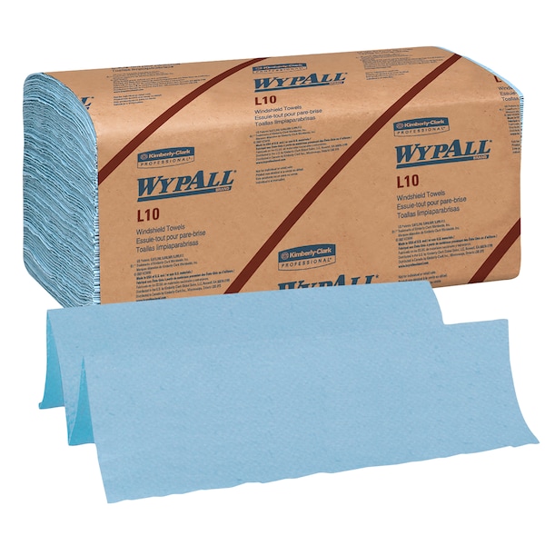 Kimberly-Clark Professional WypAll GeneralClean L10 Light Cleaning Towels (05123), Banded Dairy Wiper, Limited Use Towels, Blue - 05123