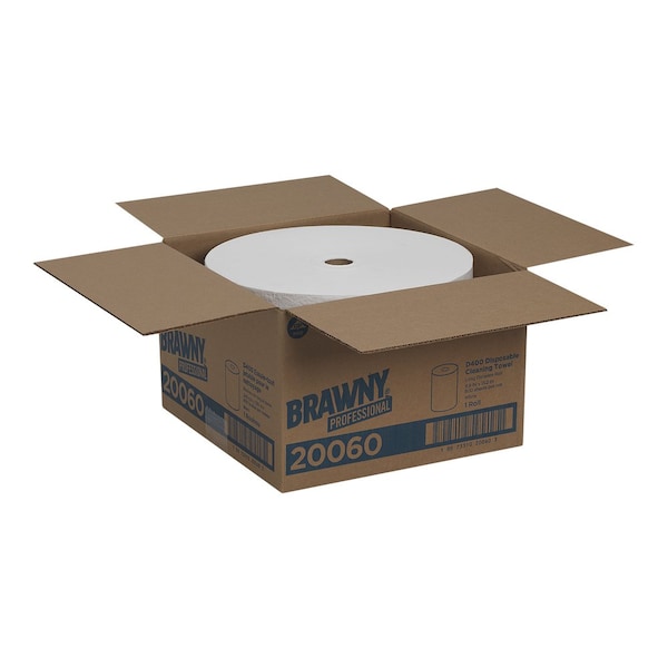 Georgia-Pacific Dry Wipe Roll, Jumbo Perforated Roll, Double Recreped DRC, 9 3/4in x 13 1/4 in, 800 Sheets, White - 20060