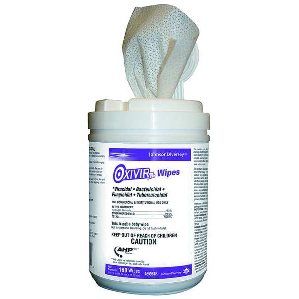 Diversey Disinfecting Wipes, 6 x 7", 12 Pack, 160 Wipes/ Pack - 4599516