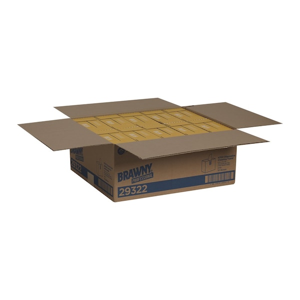 Georgia-Pacific Dry Wipe, Brawny Pro Dispenser Box, Hydro-entangled HEF, 9 in x 12 1/2 in, White, 176 Sheets, 10 Pk - 29322