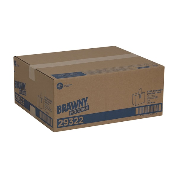 Georgia-Pacific Dry Wipe, Brawny Pro Dispenser Box, Hydro-entangled HEF, 9 in x 12 1/2 in, White, 176 Sheets, 10 Pk - 29322