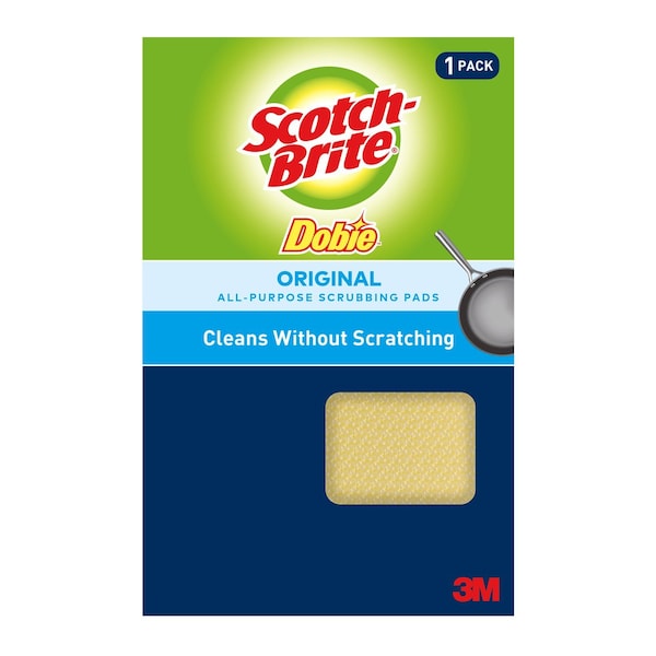 3M Scotch-Brite Dobie All Purpose Cleaning Pad 4.3"x2.6"x0.5", PK24 - 50021200568553