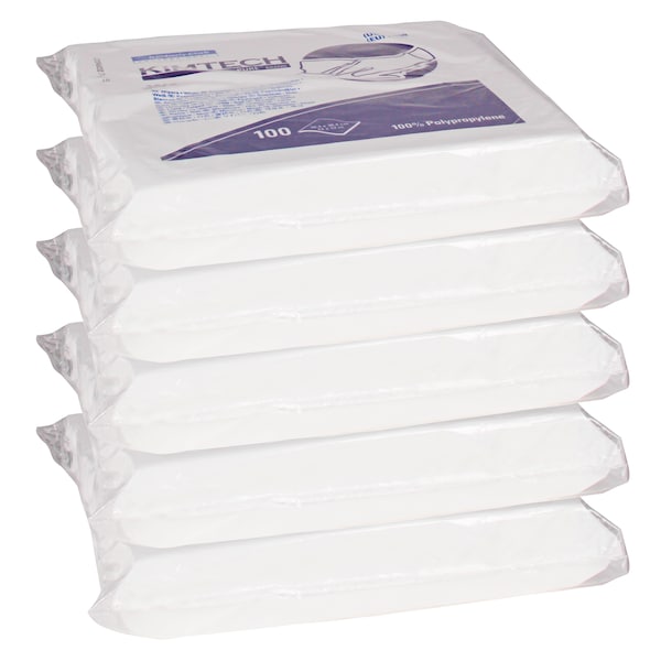 Kimberly-Clark Professional W4 Dry Cleanroom Wipes (33390), Double Bag, White, 9" x 9" Disposable, 100 Wipes/Pck, 5 Pcks/Case,  - 33390