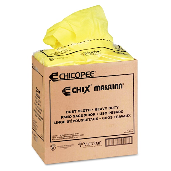Chix Masslinn Dust Cloths, 24 x 24, Yellow - 0911