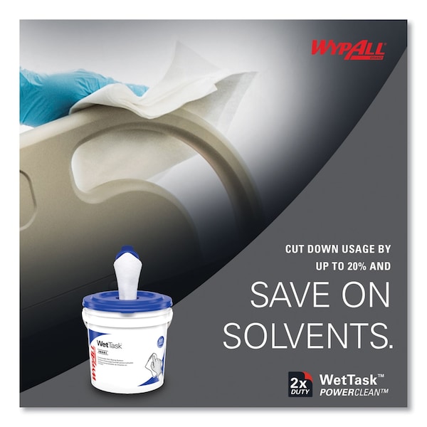 Kimtech WetTask System for Solvents, Wipers Only, 9 x 15, White, 275/Roll, PK2 - KCC 06006