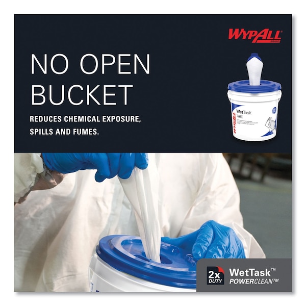 Kimtech WetTask System for Solvents, Wipers Only, 9 x 15, White, 275/Roll, PK2 - KCC 06006