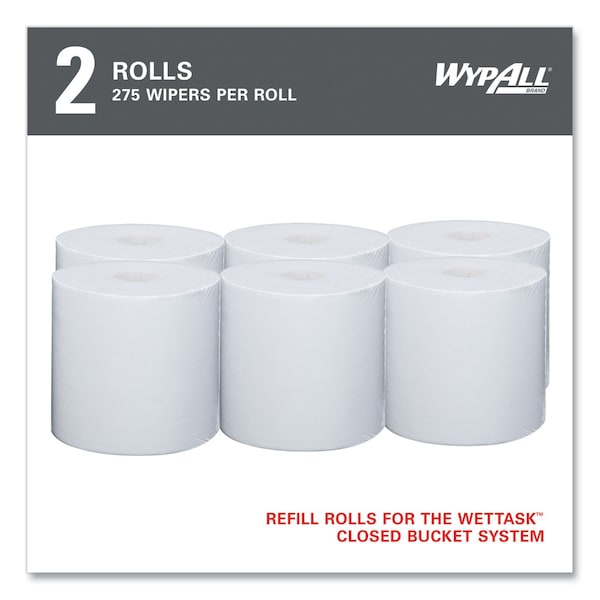 Kimtech WetTask System for Solvents, Wipers Only, 9 x 15, White, 275/Roll, PK2 - KCC 06006