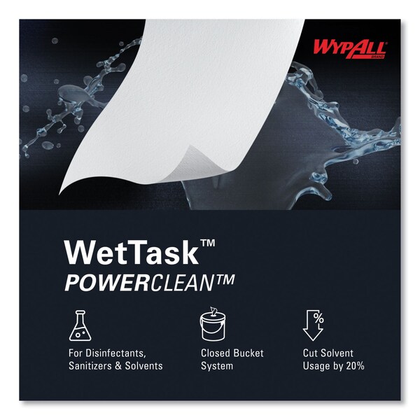 Kimtech WetTask System for Solvents, Wipers Only, 9 x 15, White, 275/Roll, PK2 - KCC 06006