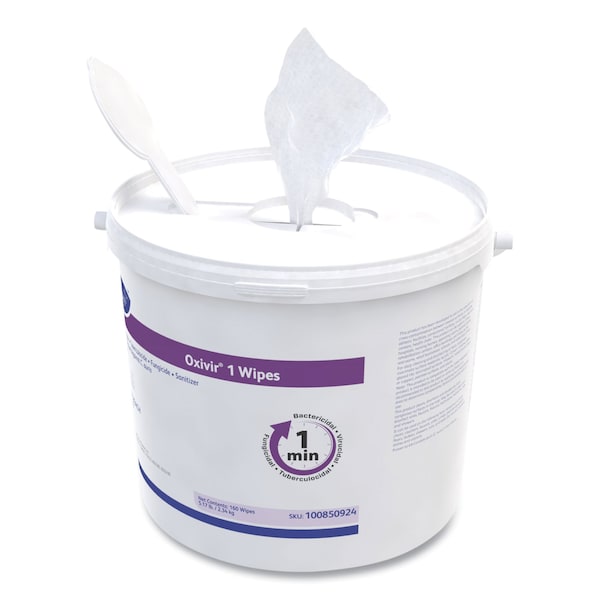 Diversey Oxivir 1 Wipes, 11" x 12", 160/Canister, PK4 - 100850924