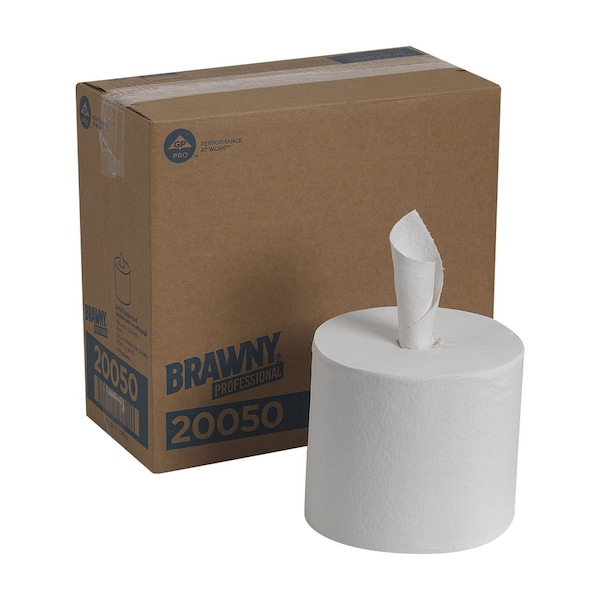 Georgia-Pacific Dry Wipe Roll, Center Pull, Double Recreped DRC, 7 3/4 x 13 1/4 in, 260 Sheets, White, 4 Pack - 20050