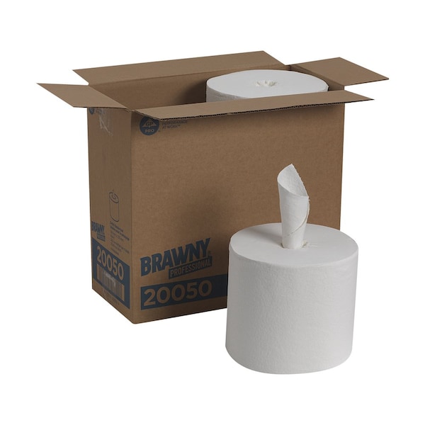 Georgia-Pacific Dry Wipe Roll, Center Pull, Double Recreped DRC, 7 3/4 x 13 1/4 in, 260 Sheets, White, 4 Pack - 20050