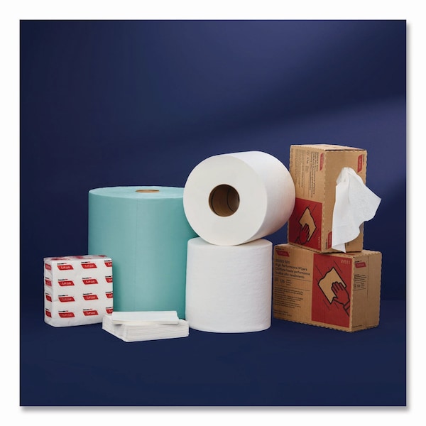 Cascades Pro Tuff-Job Spunlace Towels, White, Crumple Pack, 14 3/8 x 14, PK250 - W630