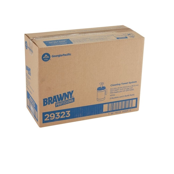 Georgia-Pacific Disposable Towels, Limited Use, White, PK2 - 29323