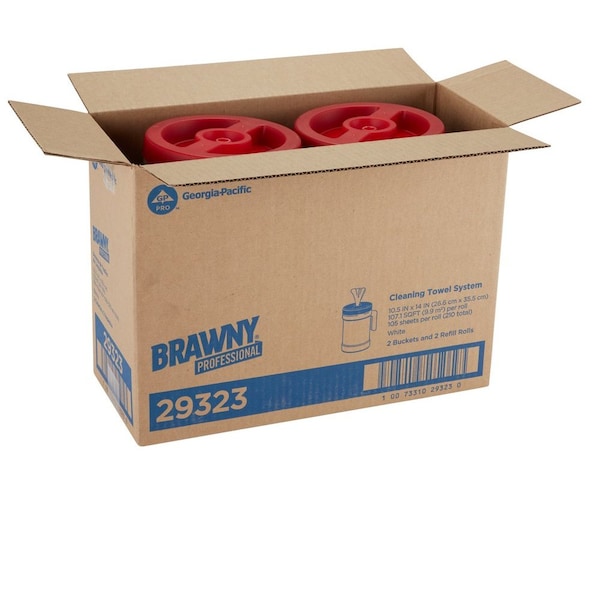 Georgia-Pacific Disposable Towels, Limited Use, White, PK2 - 29323