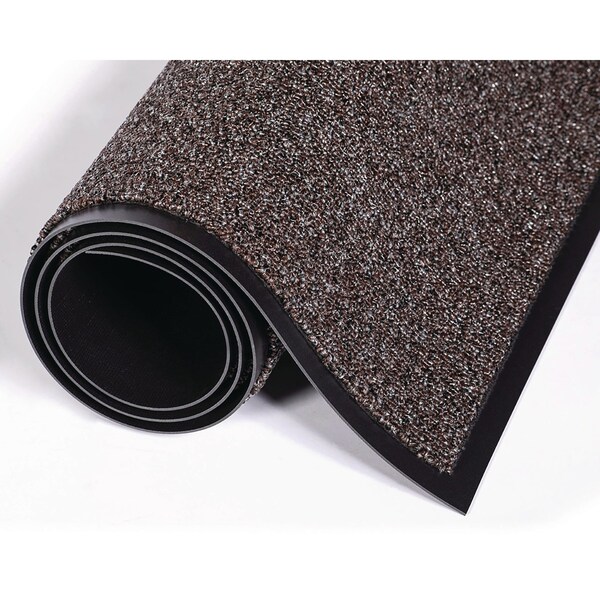 Crown Matting Technologies Cross-Over Indoor/Outdoor Wiper/Scraper Mat, Olefin/Poly, 48 x 72, Brown - CS 0046BR