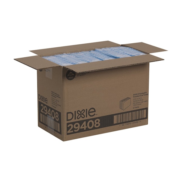 Georgia-Pacific Wiper Brawny Wipe 21" x 14", White/Blue - 29408