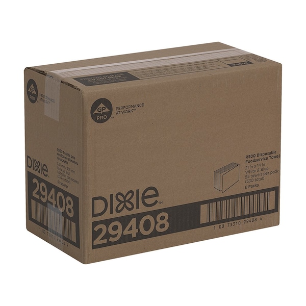 Georgia-Pacific Wiper Brawny Wipe 21" x 14", White/Blue - 29408