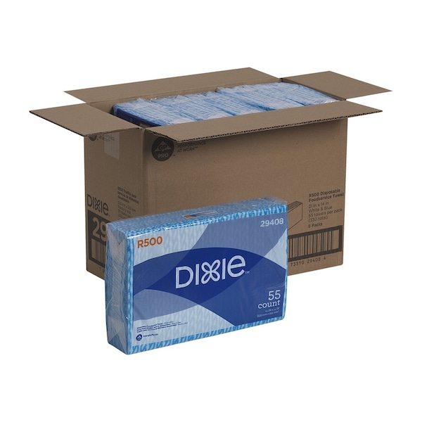 Georgia-Pacific Wiper Brawny Wipe 21" x 14", White/Blue - 29408