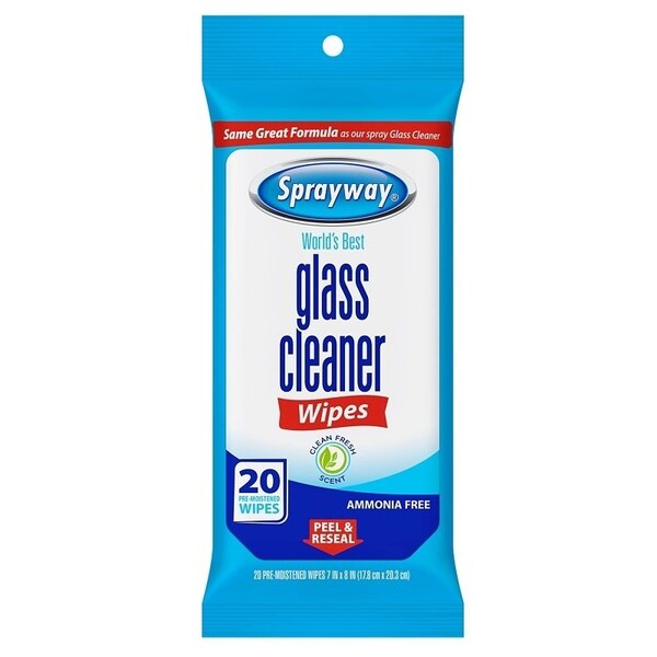 Sprayway COLORmaxx Cleaning Wipe, 20 ct Pouch, Liquid - SW199R