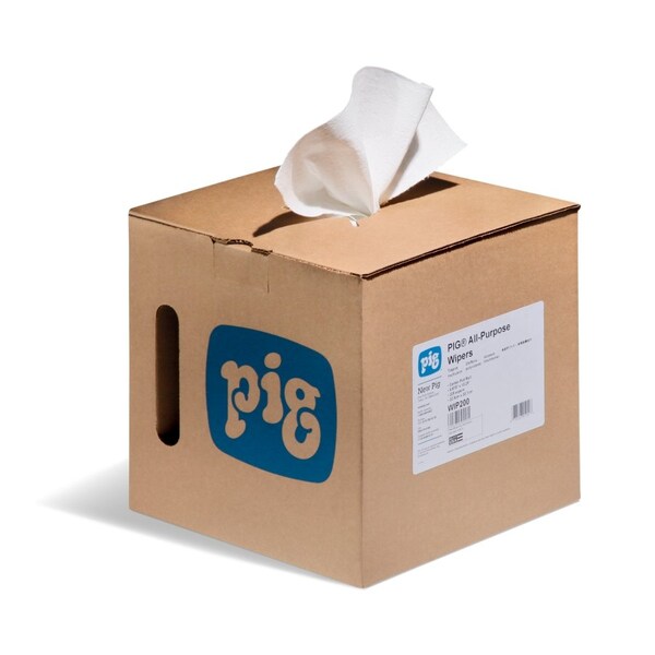 Pig PIG PR40 All-Purpose Wipers 225 wipers/box 13.25" L x 8.875" W, 225PK - WIP200
