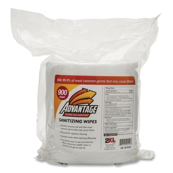 Gourmetgalley 6 x 8 in. Advantage Gym Wipes, White - GO3758166