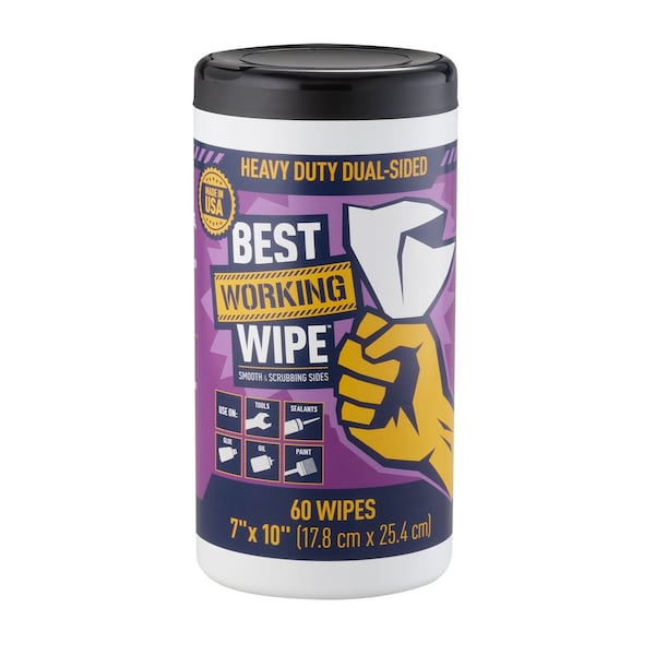 Best Working Wipes Heavy Duty DualSided Wet Wipes 60 wipescontainer - BWWDOT60