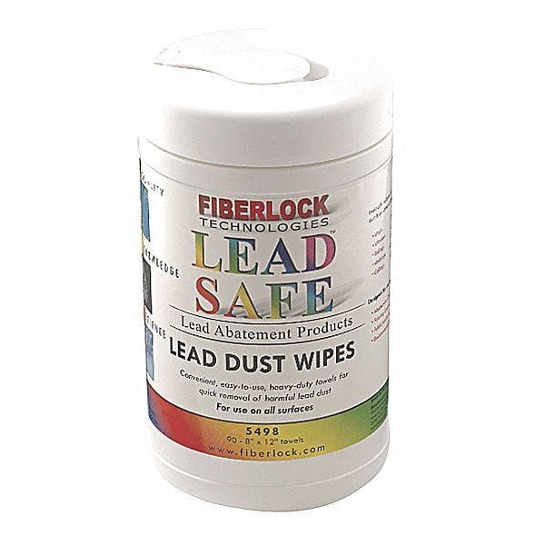 Zoro Select Lead Safe Wipes, 8" x 12", 90 Wipes - 5498-90C