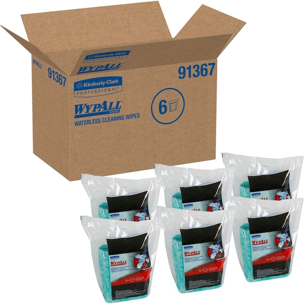 Wypall Wypall Waterless Industrial Cleaning Wipes (91367), Heavy Duty Moist Wipers - 91367