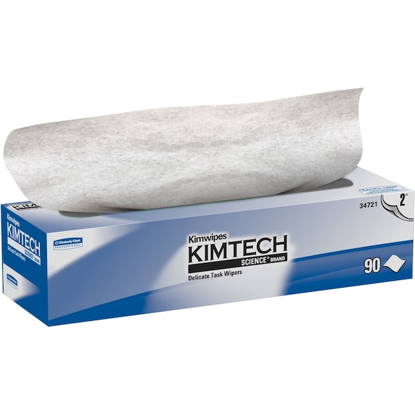 Kimberly-Clark Professional Kimwipes Delicate Task Wipes (34721), Pop-Up Box, 2 Ply, White (92 Sheets/Box, 15 Boxes) - 34721