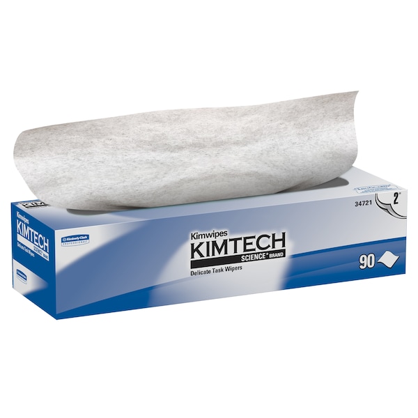 Kimberly-Clark Professional Kimwipes Delicate Task Wipes (34721), Pop-Up Box, 2 Ply, White (92 Sheets/Box, 15 Boxes) - 34721