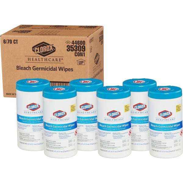 Clorox Germicidal Disinfecting Wipes, 6 Pack, 70 Wipes/ Pack - 35309