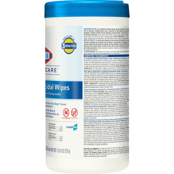Clorox Germicidal Disinfecting Wipes, 6 Pack, 70 Wipes/ Pack - 35309