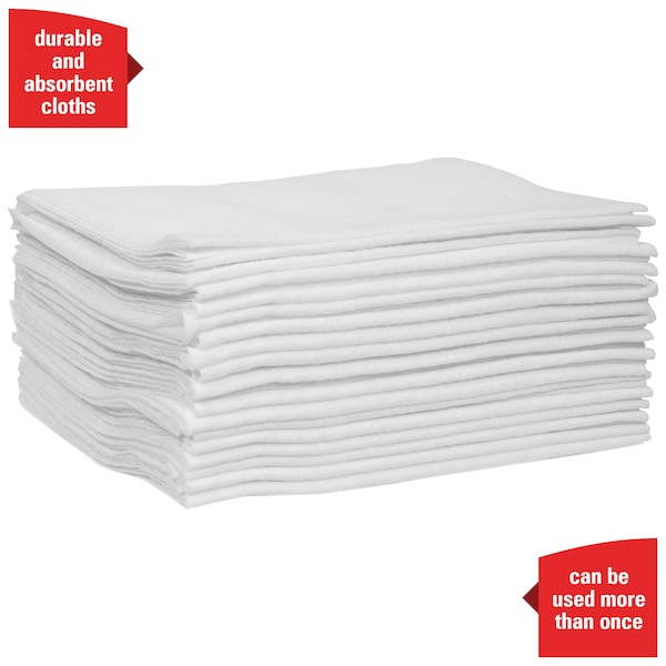 Kimberly-Clark Professional WypAll PowerClean X70 Medium Duty Cloths (41200), Quarterfold, Long Lasting Towels, White - 41200