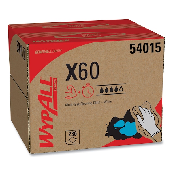Wypall X60 Cloths, 16.8" x 12 1/2", PK252 - 54015