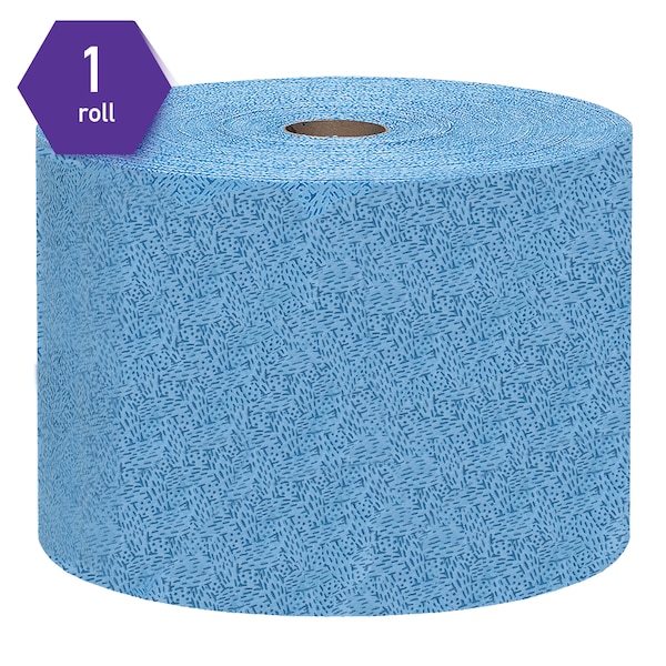 Kimberly-Clark Professional WypAll Oil, Grease & Ink Cloths (33241), Jumbo Roll, Lint-Free, Blue 717 Sheets/Roll, 1 Roll/Case - 33241