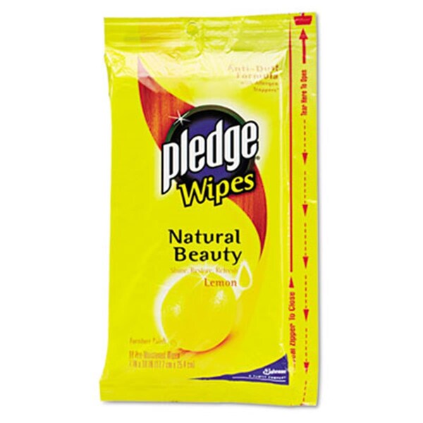 Drackett Lemon Scent Wet Wipes- Cloth- 7 x 10- White, 24PK - CB728072PK