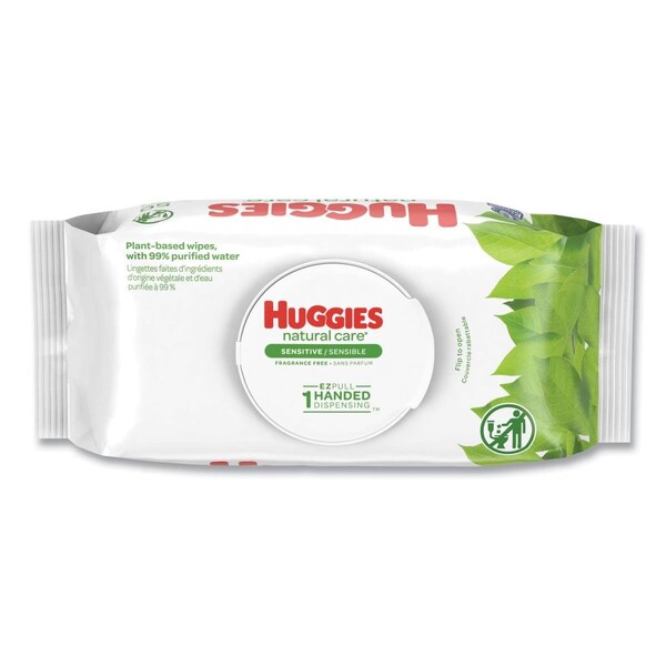 Huggies 3.88 x 6.6 in. Natural Care Sensitive Baby Wipes, White - 56 Count - KCC31803
