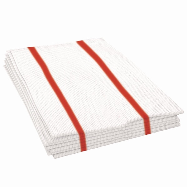 Boardwalk Antimicrobial Foodservice Wipers, 1-Ply, 12 x 21, Red/White, 150PK - 3282