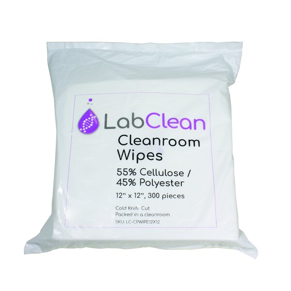 United Scientific Cleanroom Wipes, 100 percent pol, PK10 - CPWIPE12X12