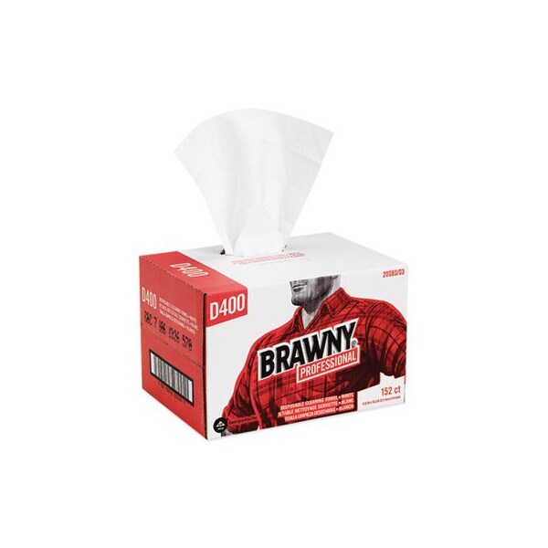 Georgiapac Brawny Industrial Premium Drc Wipes, Paper, 12-1/2 X 16-3/4, White, 152PK - 2008003