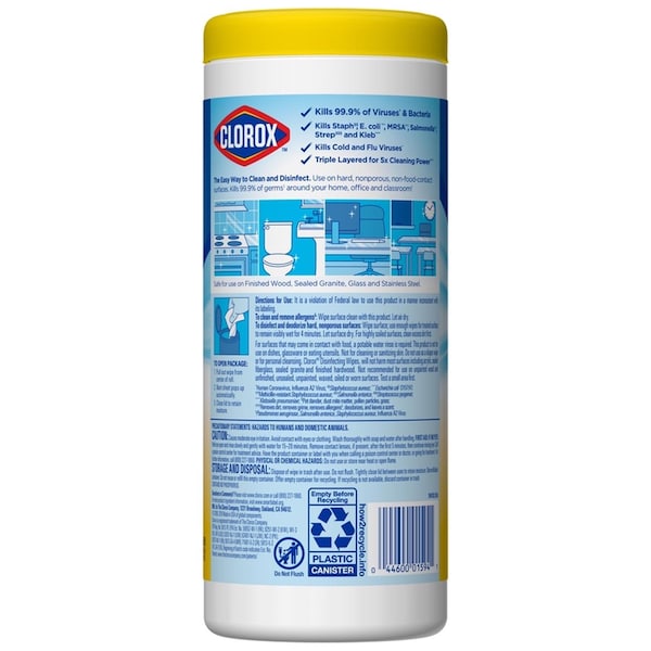 Clorox Clorox Lemon Scent Disinfecting Wipes 35 ct 1 pk - 01594
