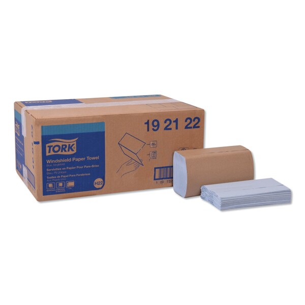 Tork Tork Folded Windshield Paper Towel Blue H22, Extra Absorbent, 16 x 140 Towels, 192122 - 192122